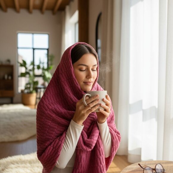 Magaschoni Fuchsia Decorative Throw - Picture 3 of 7